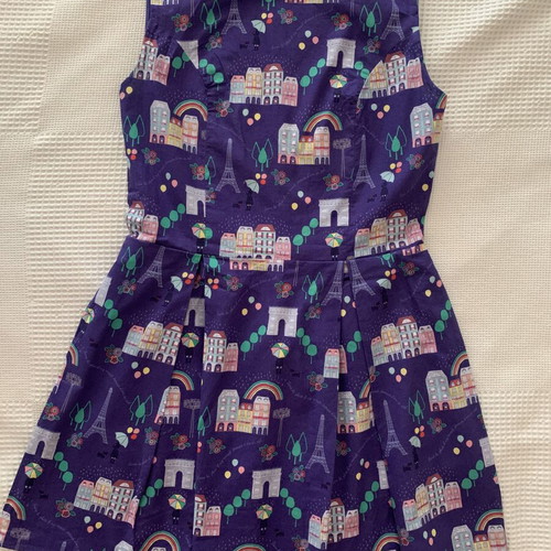 Handmade mini dress like new, colorful cotton fabric