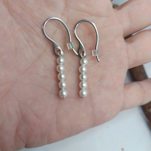 Earrings with Natural Pearls made of Stainless Steel new