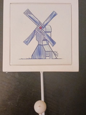 Dutch wooden hanger like new, painted