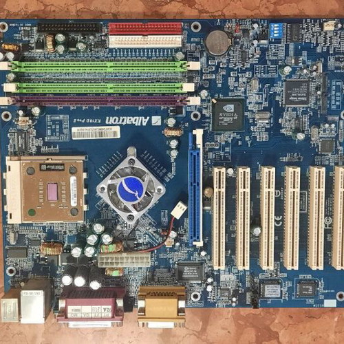 Albatron KX18D Pro II motherboard with Athlon XP 2600+ CPU and 1 GB DDR RAM used