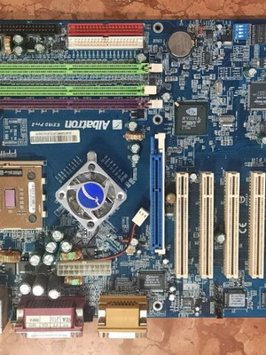 Albatron KX18D Pro II motherboard with Athlon XP 2600+ CPU and 1 GB DDR RAM used