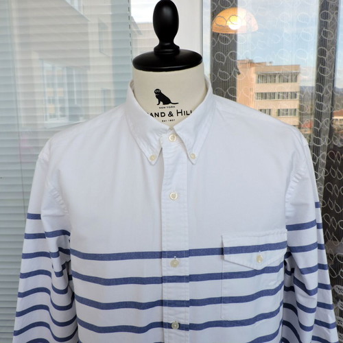 Polo Ralph Lauren Men's Navy Striped Button Down Shirt XL