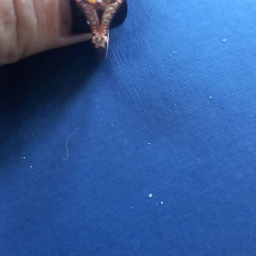 Silver rose gold monoptero ring with zircon stone like new