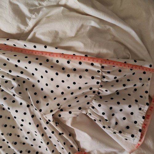 Honey polka dot blouse dress like new, sizes Small to 4XL, black-white