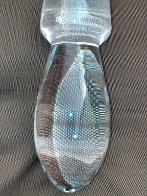 Glass perfume bottle stopper vintage like new, 5" length