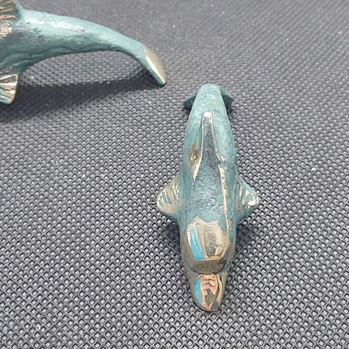 Bronze decorative dolphins new, small handmade pack