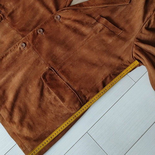 Vintage suede leather men's jacket Leder Moden Collection like new, tan