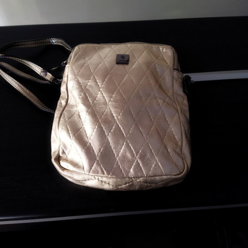 KEM crossbody bag metallic gold quilted