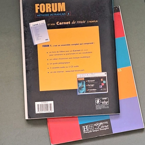 Forum Methode De Francais 1 student's book and workbook like new, French