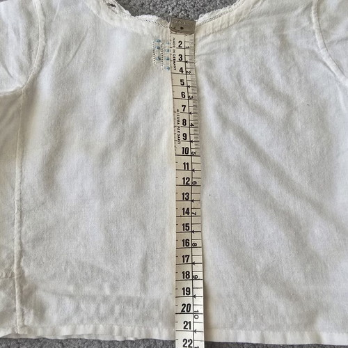Vintage baby blouse tied used, embroidered cotton