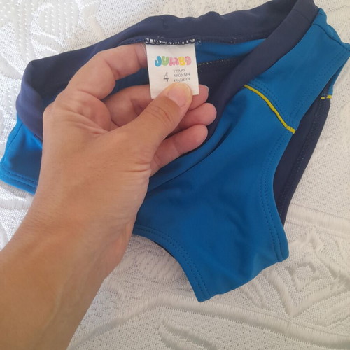 Boys' swimsuit size 4 years like new, blue and turquoise