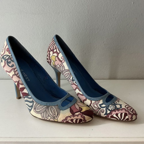 Nine West colorful pumps size 36 like new, 10 cm heel