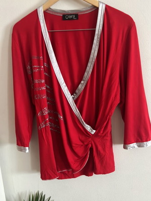 Women's blouse 3/4 sleeve XL red like new
