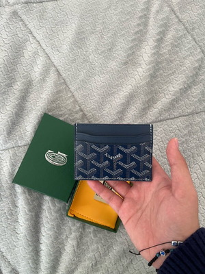 Goyard Saint Sulpice card holder like new, navy