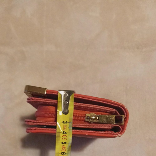 Coral wrist wallet like new synthetic leather