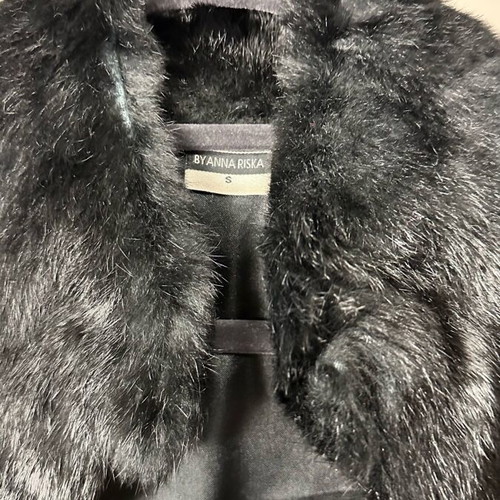 Anna Riska fur black from authentic rabbit fur like new, size S
