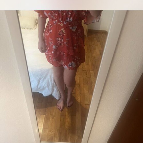 River Island orange one-piece shorts jumpsuit