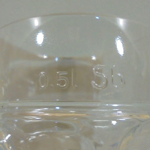 HB Hofbrauhaus Munchen beer set of two used glass mugs 0.5l