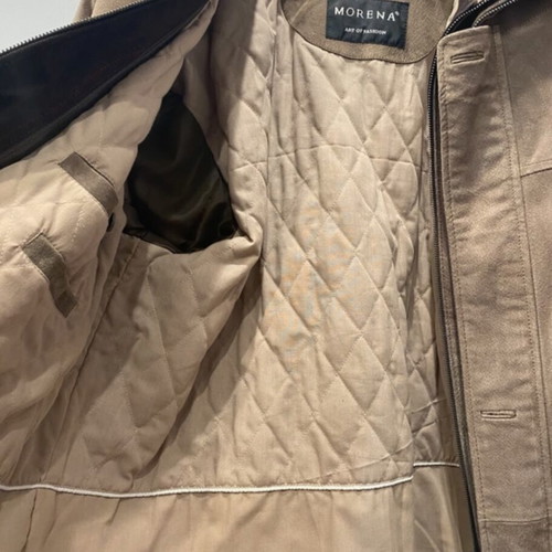 Genuine leather suede jacket men's, like new, brown