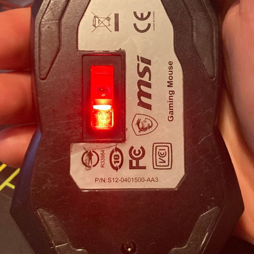 MSI gaming mouse M88 used, 6400 DPI, medium class
