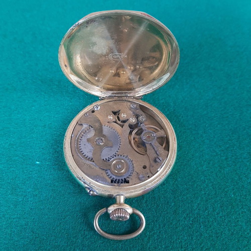Pocket watch gold-plated Art Deco Swiss antique with Roskopf mechanism used