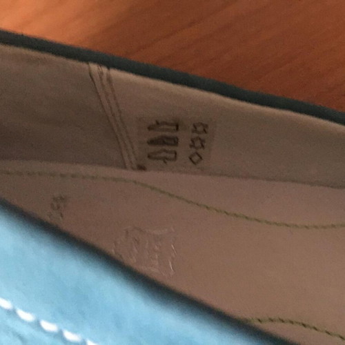 Salamander women's moccasins new, natural nubuck, turquoise color, size 37.5