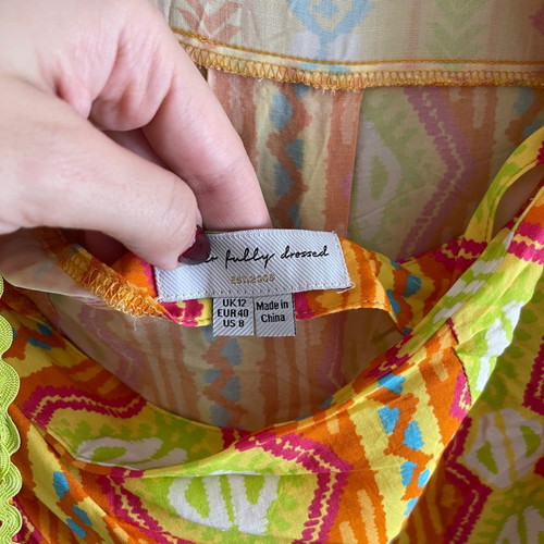 Never Fully Dressed shirt and skirt set, size M
