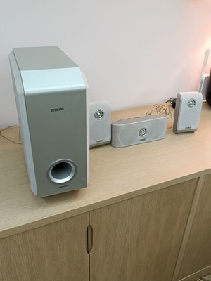 Philips Home Cinema Speaker Set used, 4 Ohm, Subwoofer and 3 Speakers