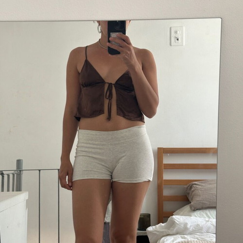 Silk chocolate top H&M used, size S