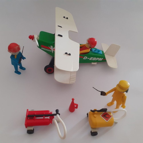 Playmobil biplane Pegasus 3246x used with figures and accessories