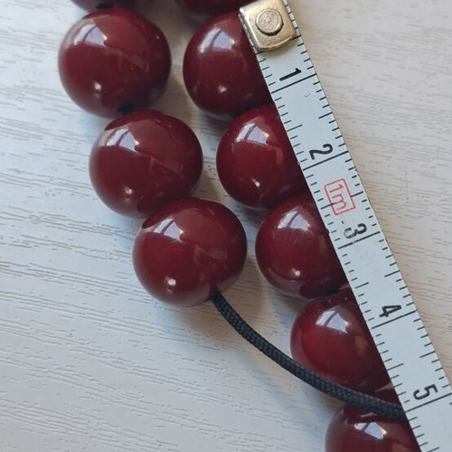 Bakelite burgundy mastic komboloi, 80g
