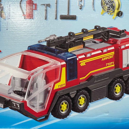 Playmobil City Action 71371 Airport Fire Truck with Sounds and Lights new