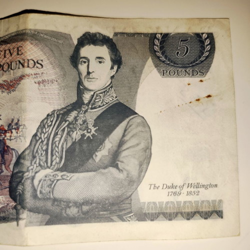 Five Pounds Bank of England Series D used banknote 1971-1980