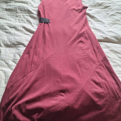 Naiba balloon midi dress red new