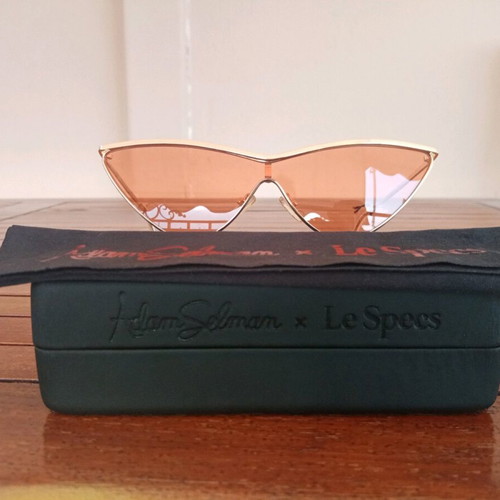 Le Specs Adam Salman x Le Specs women's sunglasses new, gold butterfly frame