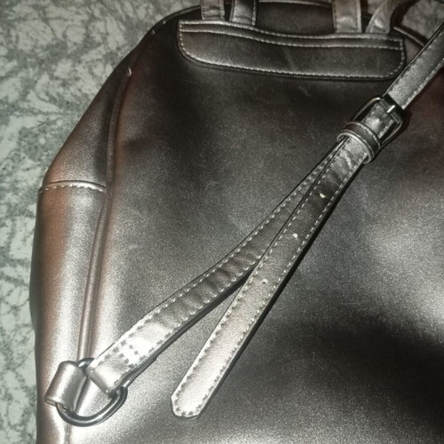 Bershka backpack bag like new, silver
