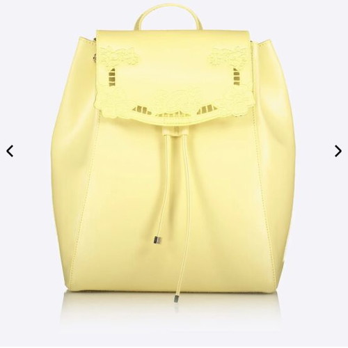 Axel Valentina backpack yellow with embroidered flap