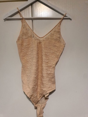 Lace Bodysuit H&M like new, soft pink, back transparent