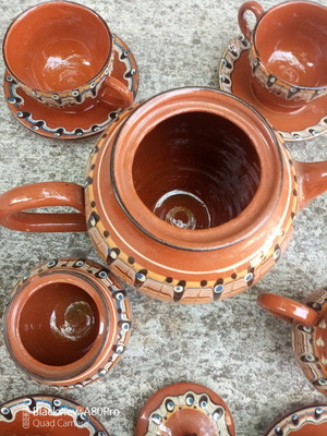 Ceramic tea set handmade new, complete