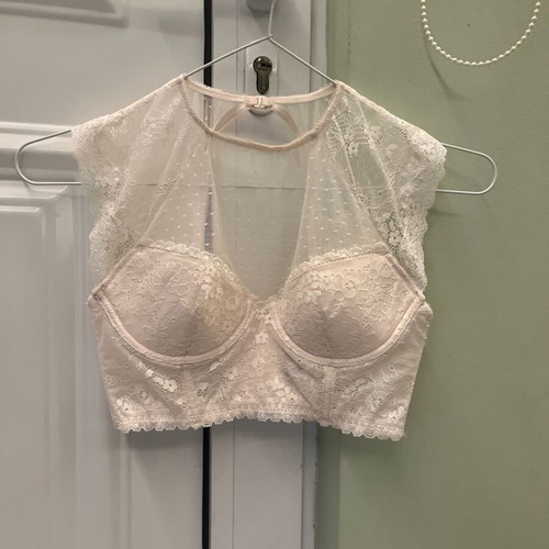 Esmara Lingerie Bustier 75A used, beige lace and tulle