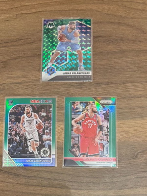 Panini NBA Jonas Valanciunas Green Prizm 3-card lot like new