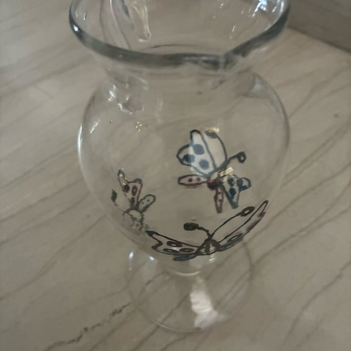 Vintage jug used with hand-painted design