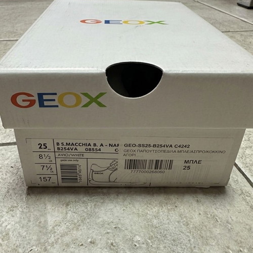 Geox leather anatomical children's sandals size 25 like new, blue/red