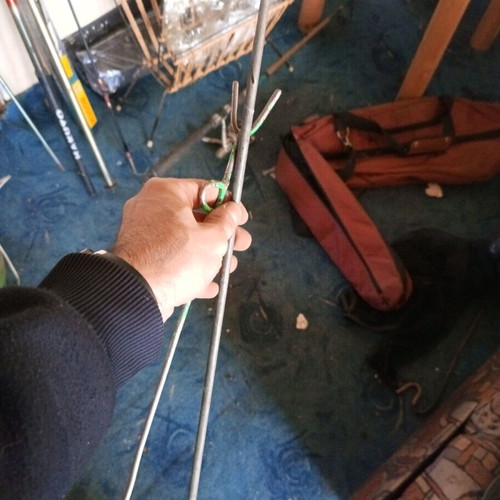 Metal fishing rod stakes used