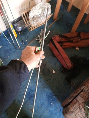 Metal fishing rod stakes used
