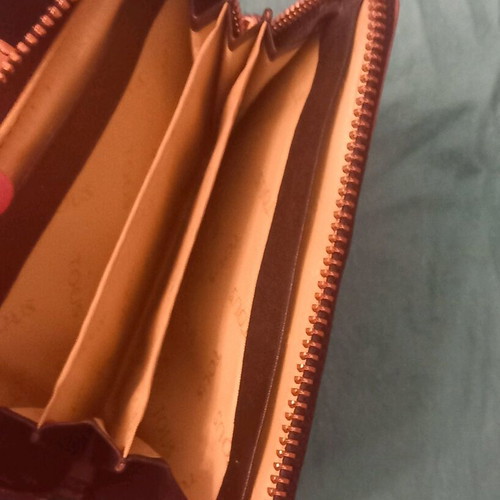 Tous leather wallet used, beige