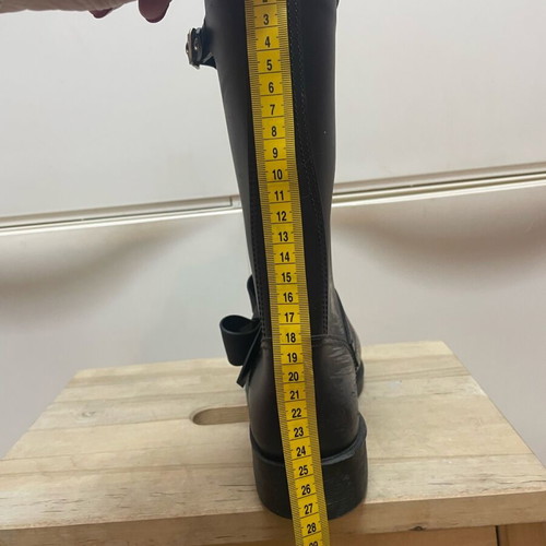 Women's black galoshes boots size 39 like new with signs of use