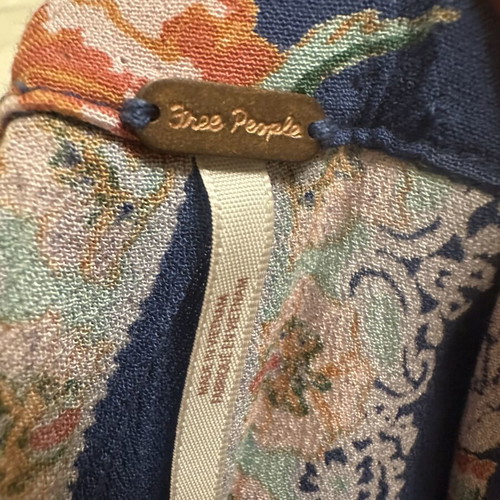 Violet Hill tunic Free People like new, blue floral boho style