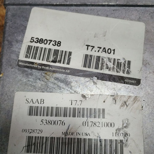 Saab 9-5 ECU computer used, model 5380076 5380738 T7