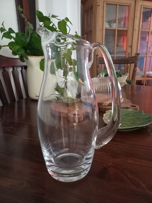Glass pitcher used, 25 cm